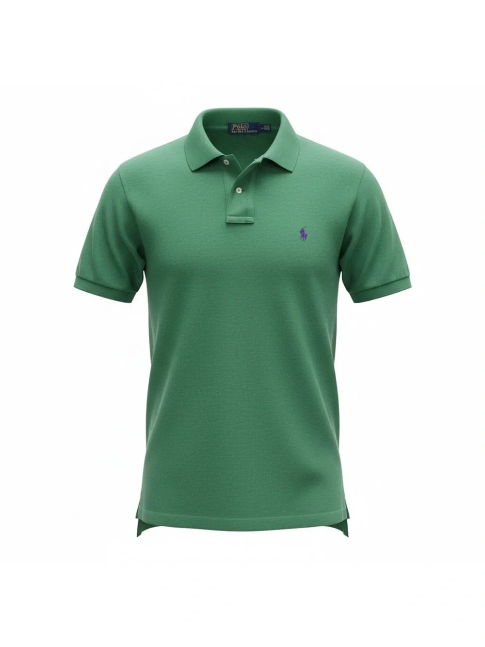 Ralph Lauren Green Polo with Purple Pony Embroidery